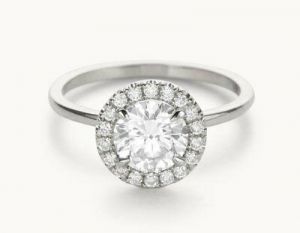 PopPap Rings-White gold 1.20 Carat Round Cut Diamond Engagement Ring 14K Solid White Gold Size K L M N P
