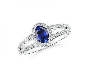 14KT White Gold 1.75Ct Natural Blue Tanzanite IGI Certified Diamond Wedding Ring